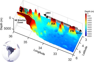 Surface Circulation and Vertical Structure of Upper Ocean Variability Around Fernando de Noronha Archipelago and Rocas Atoll During Spring 2015 and Fall 2017